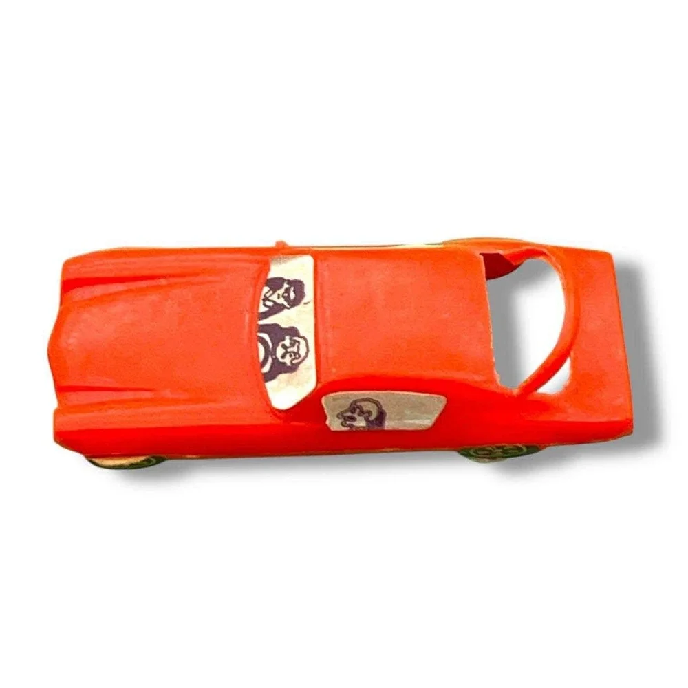 Vintage Red Plastic Toy Car with Driver Decals‎